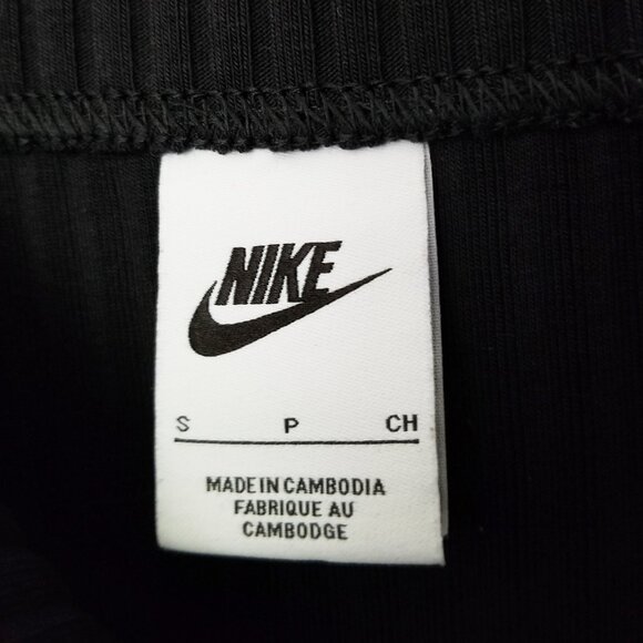 Nike Sportswear Women's S High-Waisted Slim Fit Ribbed Jersey Midi Skirt Black - Picture 10 of 15